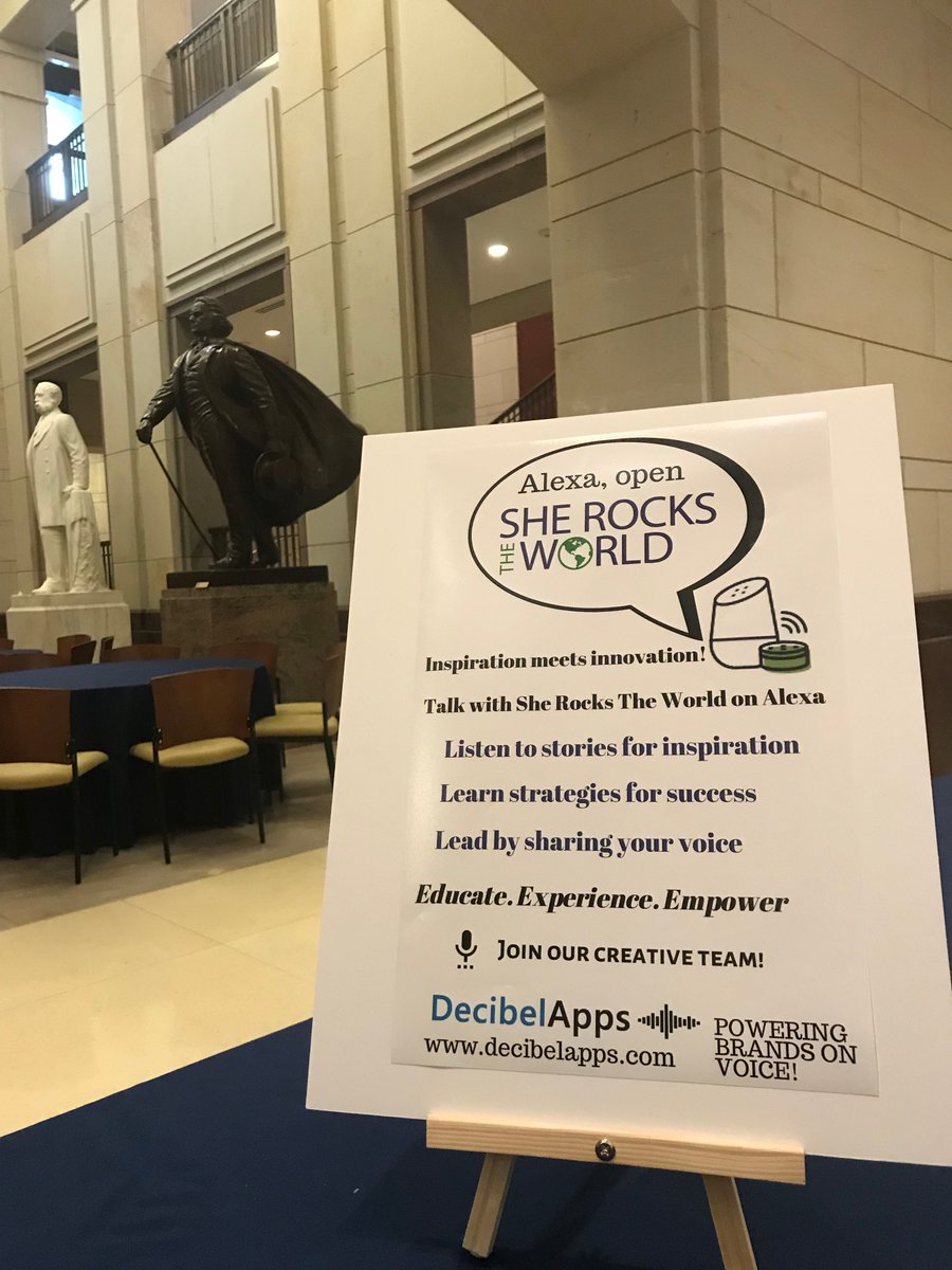 DecibelApps's tweet photo. #InspirationMeetsInnovation at #SheRocksTheHill Powering teenage girls' voices for @SheRocksWorld  on Alexa @alexa99 https://t.co/C8OunzvGtP