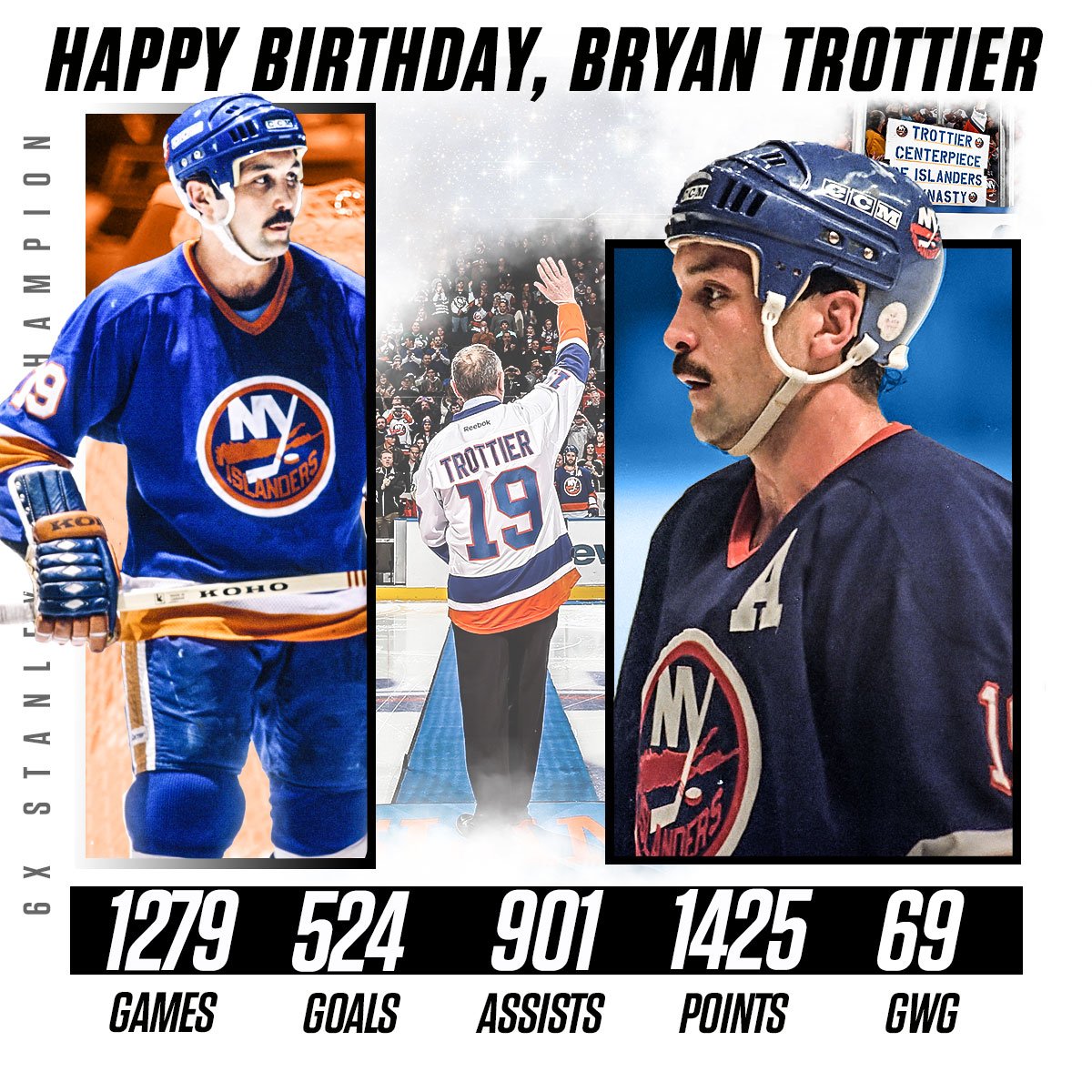 He played a BIG part in FOUR straight cups for the Happy Birthday, Bryan Trottier! 