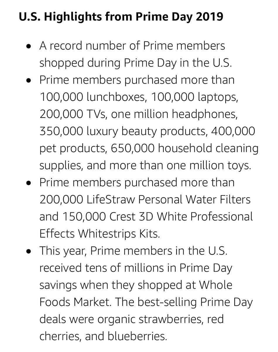 i_Deef's tweet photo. أنتهى حدث #PrimeDay19 لهذه السنة وأتمنى أن قدرت أقدم لكم شيء تستفيدون منه ♥️
أمازون تقول أنه كان أفضل من Black Friday و Cyper Monday مجتمعين
باعت 175 مليون منتج مختلف منهم
- مليون سماعة
- 650 ألف منظفات البيت
- 200 ألف تلفزيون
- 100 ألف لابتوب
والمزيد
. https://t.co/ORlba5nkXE