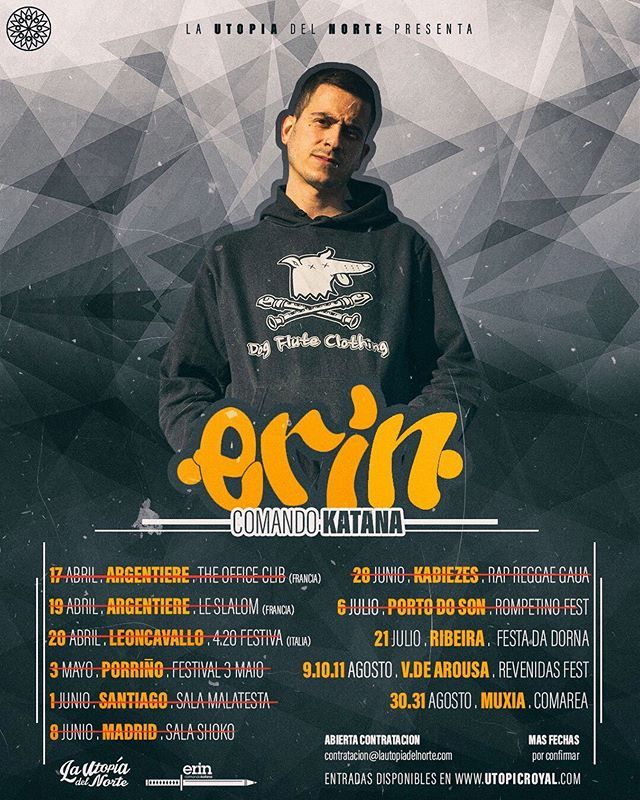 21 JULIO - RIBEIRA- FESTAS DA DORNA 
9 AGOSTO - VILAXOAN DE AROUSA - REVENIDAS 30 AGOSTO - MUXÍA - COMAREA FESTIVAL + FECHAS POR CONFIRMAR •
•
•
#summer #shows #festival #erin #erinlautopiadelnorte @lautopiadelnorte @dogfluteclothing