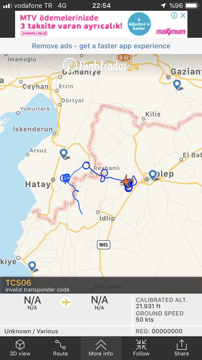Hasanuylas's tweet photo. #TSK’ya Ait #TCS06 Kodlu İnsansız Hava Aracı Halep Yakınlarında Keşif Uçuşu Gerçekleştiriyor. https://t.co/zN8AJltReO