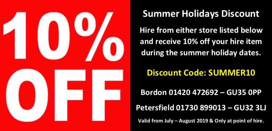 altistools's tweet photo. Looking to hire items from us over the Summer? Quote our code below to get 10% off the hire price valid throughout July and August at either branch #hire #toolhire #diggerhire #dumperhire #planthire #shoplocal https://t.co/ax6SPfgUAi