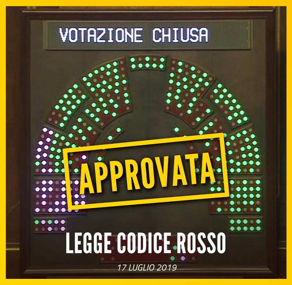 Mov5Stelle's tweet photo. È un giorno importante per l'Italia e per il sistema di giustizia. Abbiamo approvato in via definitiva il #CodiceRosso, la legge del MoVimento 5 Stelle proposta da @AlfonsoBonafede che tutela i diritti delle donne e di chi subisce violenze senza potersi difendere. #LibereDiVivere https://t.co/2mxpEw1j3H
