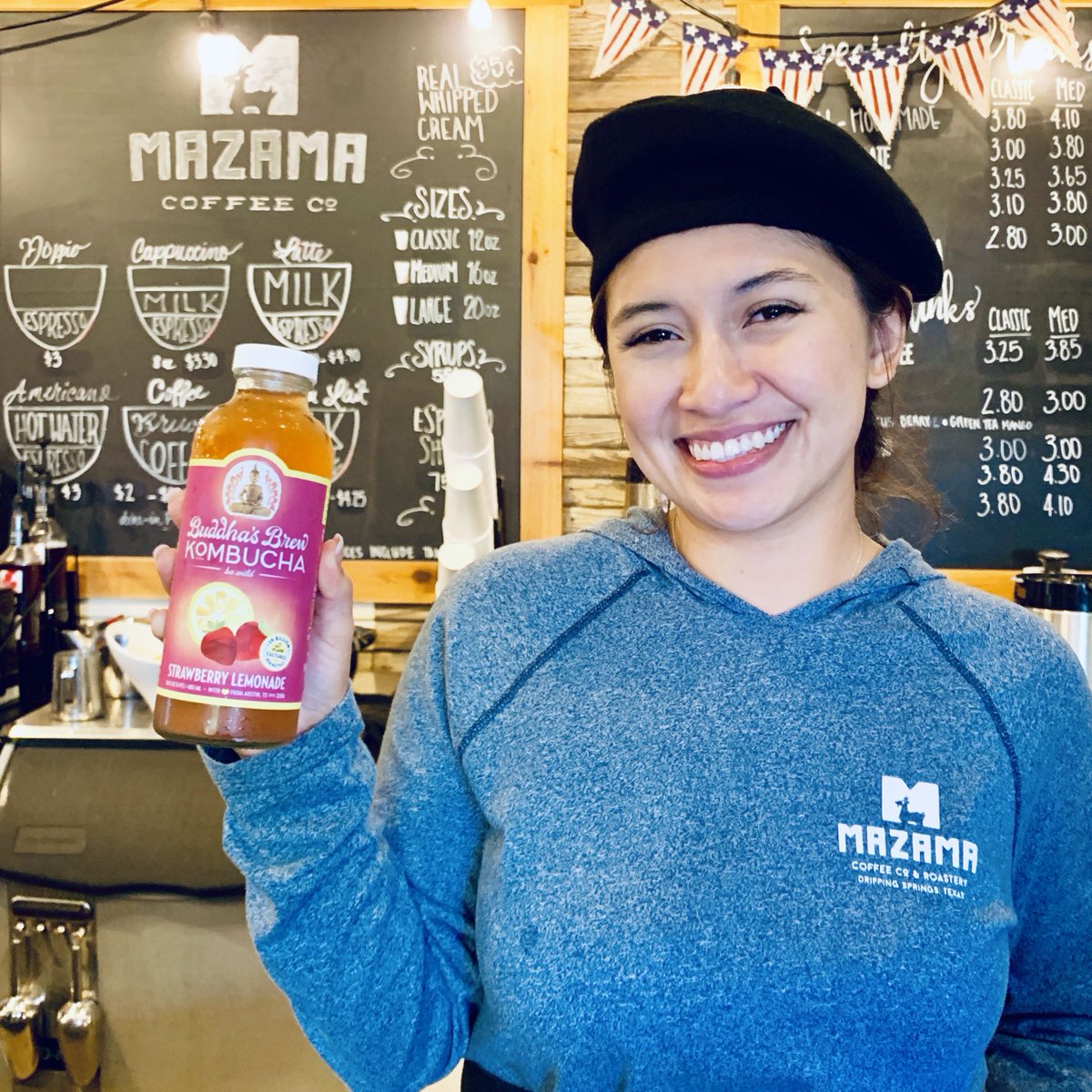 When we're in Dripping we go for coffee at Mazama where we also get another brew, Buddha's brew Strawberry Lemonade! 
@Mazamacoffee
#MazamaTribe #KombuchaTribe #DrippingSprings #TwoBrews #Brew #MorningBrew #CoffeeCompany #OakHillAustin #TexasMade #JustWestofWeird #Drip #Dripping