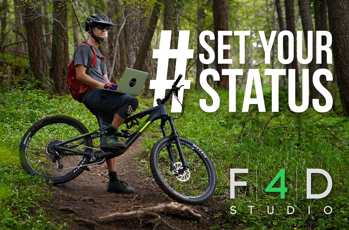 If you're not in the office, you should #SetYourStatus to what you love. We love mountain biking.