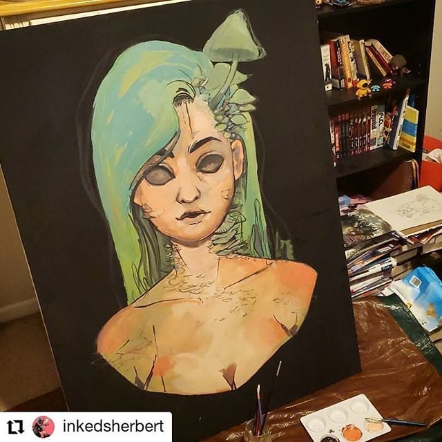 ArtEthos's tweet photo. #Repost @inkedsherbert with @kimcy929_repost
• • • • • •
How I'm spending my Saturday night in between doing work~.
.
#art #artistsoninstagram #painting #gouache #wip #illustration #nowthatsabigcanvas #ohmy #ethosart #ethos_art_tribe https://t.co/bFqvizrePd