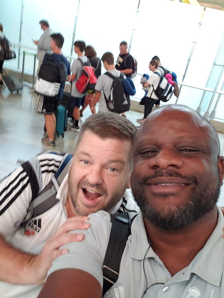 coachspinks8's tweet photo. Coach Rudi and Wolcott from @FCFrederick make it through Spanish immigration! #hotelbound #longtravel #maddash #FCFredSpain https://t.co/Q4OT5kZjm4