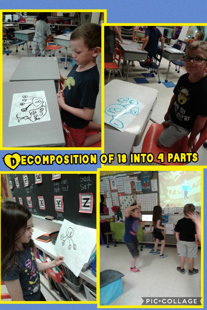 Seussicalonetwo's tweet photo. Can you decompose 18 into 4 parts? It's an easy task for our Seuss Crew. #Rccdsbs #CODESummer2019 https://t.co/0qRdo4j4Fr