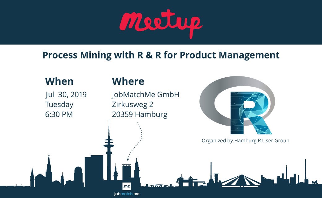 rusershamburg's tweet photo. We are honored to have Rainer Feldmann & @aliraiser as speakers in our 5th #Meetup in 2019 which will be held on Tuesday, July 30 from 7.00pm @JobMatchMe (doors open at 6.30pm) More info & registration check: https://t.co/RHhDqrCZ0S #rstats #Hamburg #DataScience https://t.co/bPazefaAdu