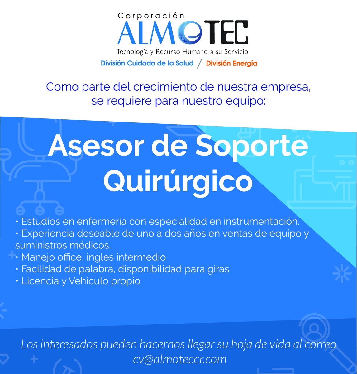 CAlmotec's tweet photo. Necesitamos personas talentosas en nuestro equipo que quieran generar historias junto a nosotros 🌟

#GenerandoHistoriasJuntos https://t.co/ZI5XnYzV5L