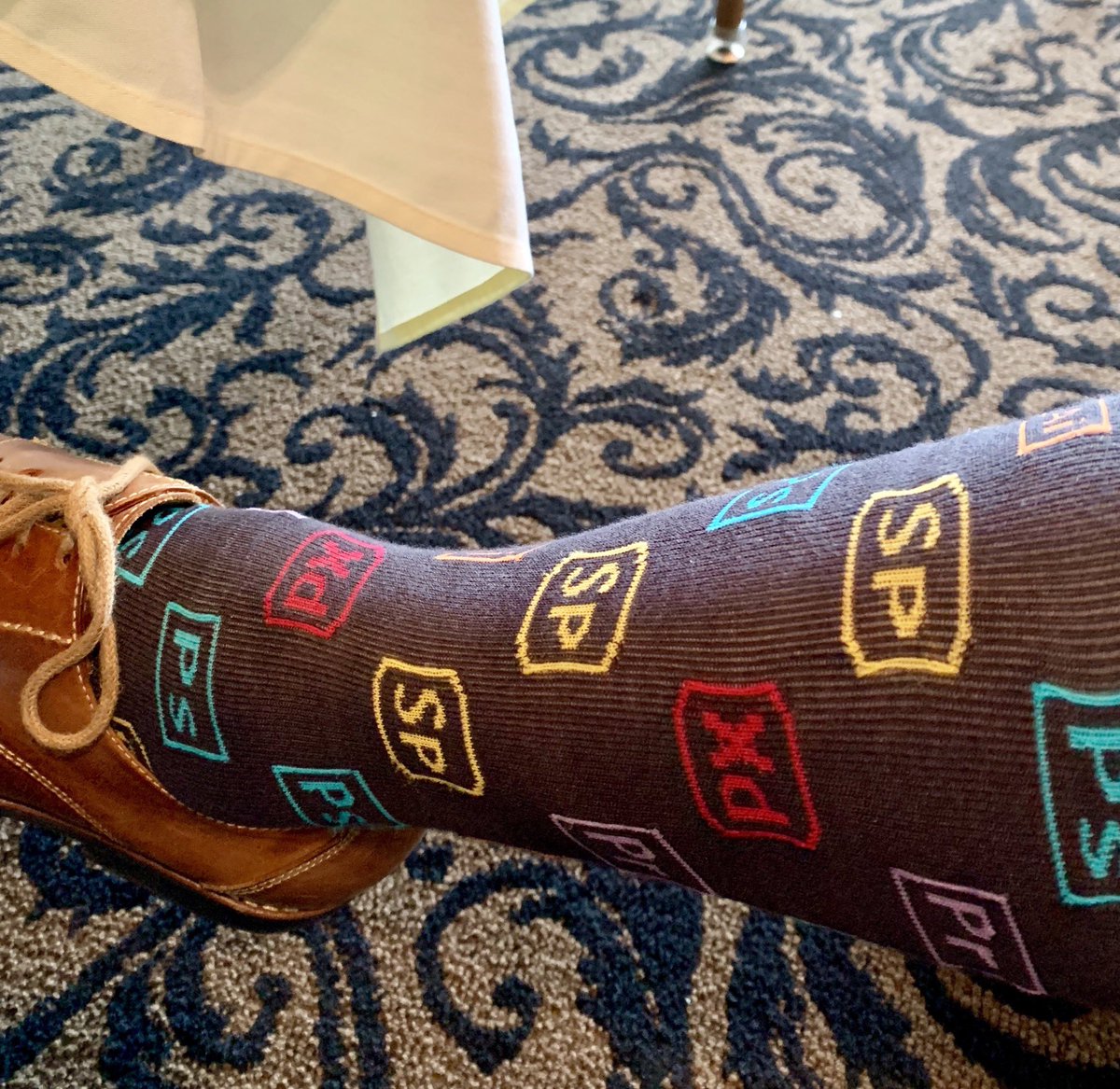 InaFelsheim's tweet photo. Trip a little light fantastic with these socks at the #SAPDataSummit #marypoppinsreturns @Adobe https://t.co/cIttymdaww