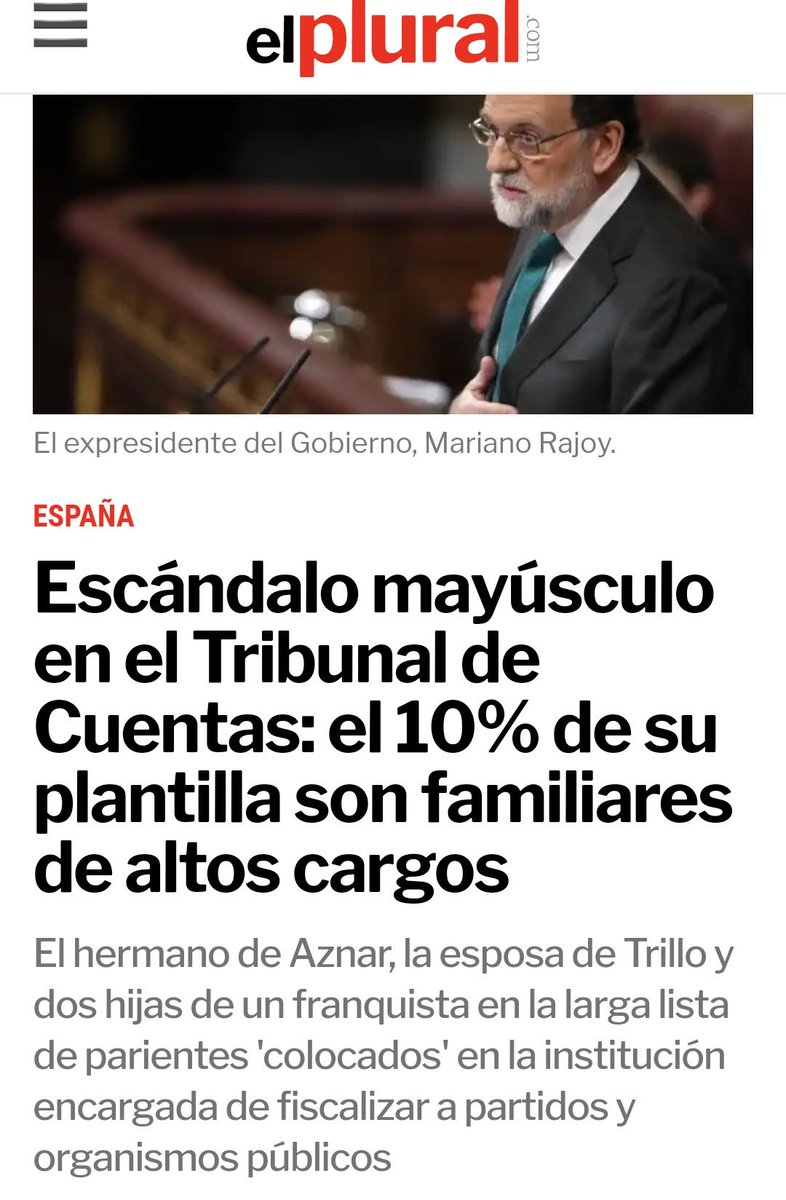 Con estas dos noticias juntas se entiende mejor la decisión del Tribunal de Cuentas sobre la absolución de #AnaBotella.