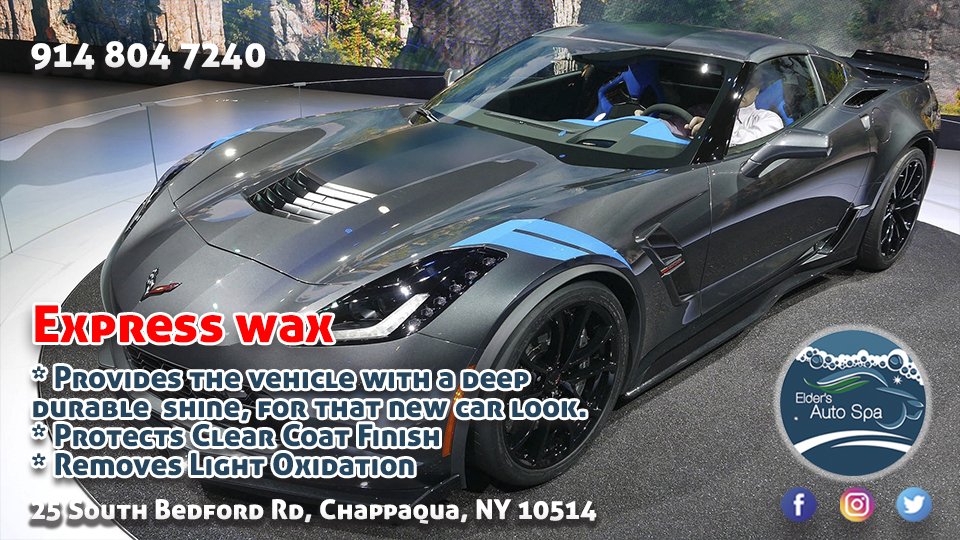 elderautospa's tweet photo. We invite you to know our #expresswax service at @elderautospa. Your car will look amazing for sure. Address: 25 South Bedford Rd. Chappaqua, NY 10514 Tel.: 914 804 72 40
#carwash #Chappaqua #WestchesterNY https://t.co/Ub1O2Xjlxg