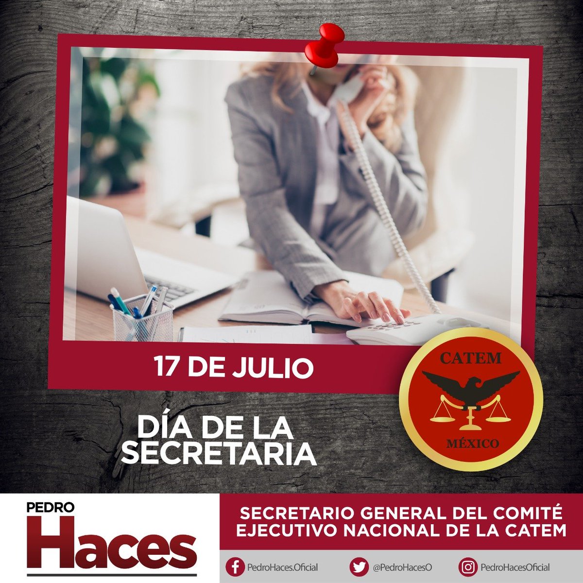 PedrohacesO's tweet photo. Las oficinas dependen en gran medida de su colaboración y talento. ¡Muchas felicidades a todas las personas que con esta profesión hacen posible importantes avances y éxitos! 
#DiaDeLaSecretaria https://t.co/gqx50wpuUH