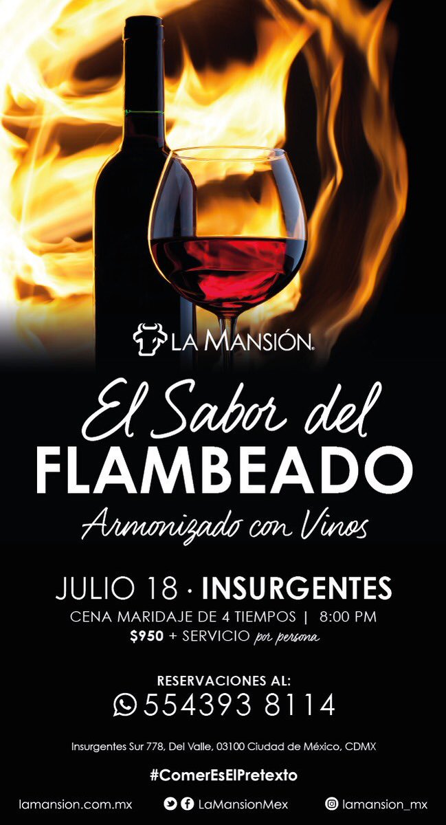 MisionFoodie's tweet photo. El sabor del flambeado llega a @LaMansionMex 👌🏻 #comereselpretexto https://t.co/pnxBLMkJ2I