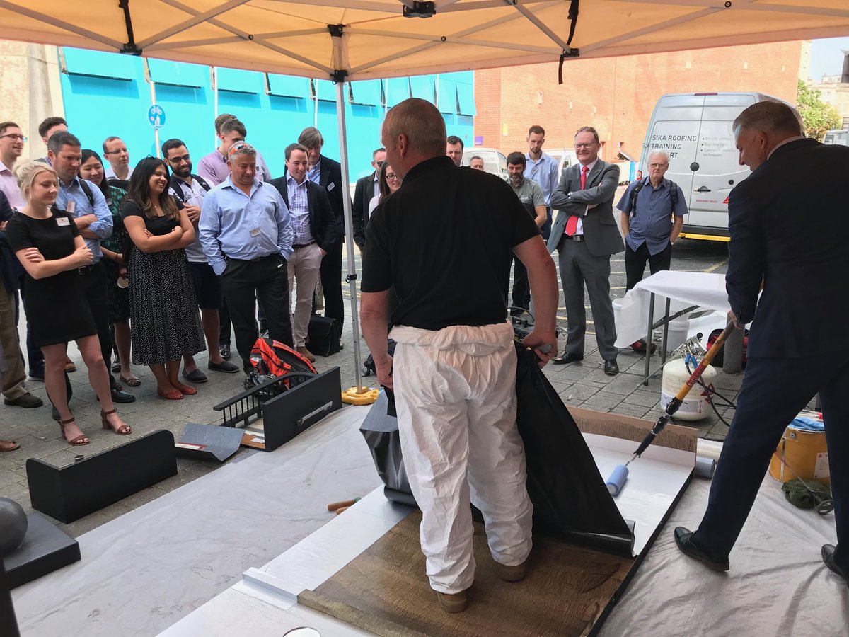 SikaLimited's tweet photo. CPD and live demonstration of our refurbishment solutions amongst the fishes yesterday at Bristol Aquarium! #Refurbishment #SikaProTecta #LiquidRoofing #Concreterepairs @LiquidPlastics https://t.co/Qy3c3zEOpH