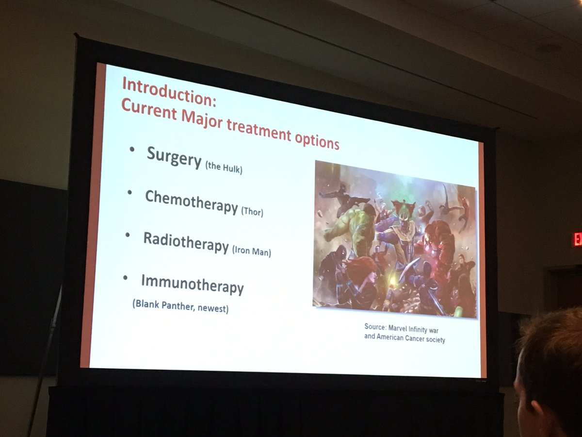 drmcilrath's tweet photo. Today I learned that cancer treatments have Avengers counterparts! #AAPM2019 #Avengers #whereiscaptainamerica https://t.co/uu5IwPNWQd
