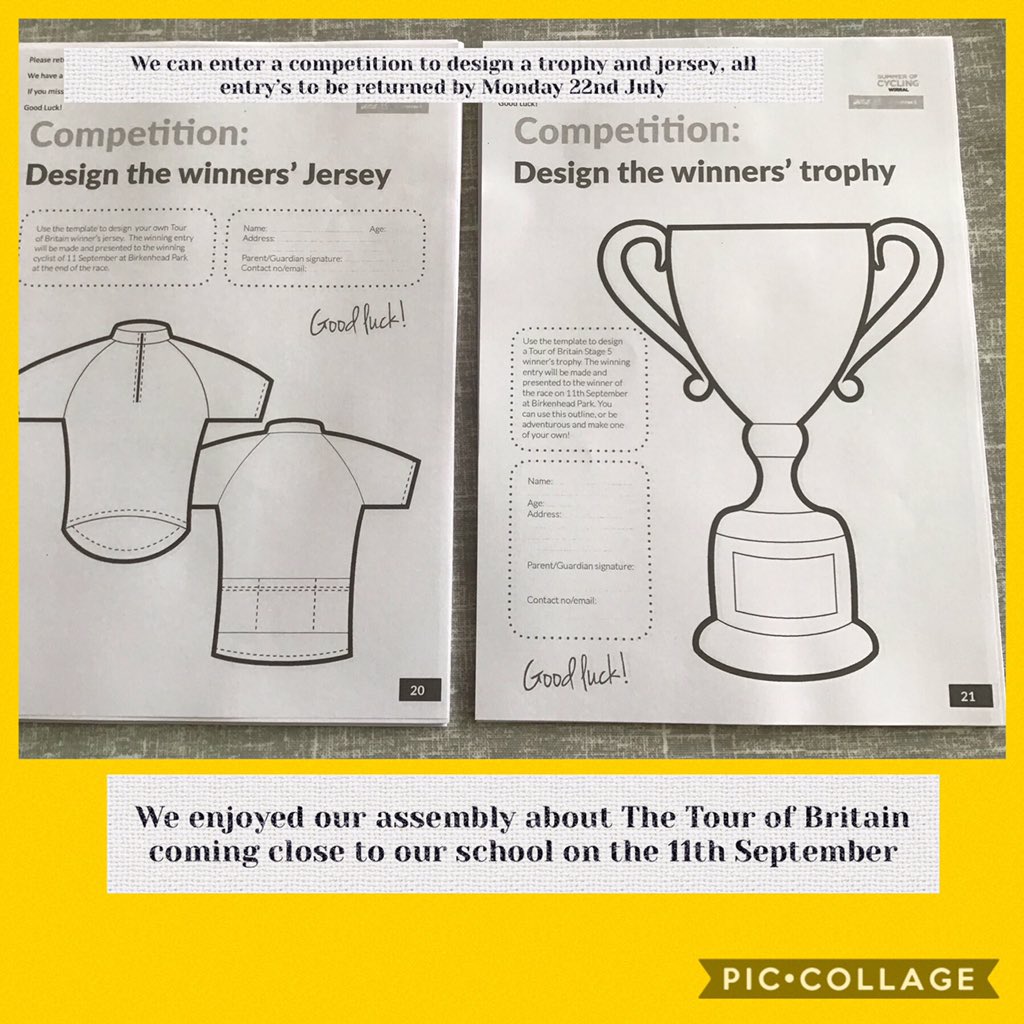 Overchurch2's tweet photo. Children can bring their designs back for Monday! I made a mistake, it should say return by 22nd July! (my excitement for the Tour of Britain on 11th September 🤦‍♀️) @Overchurch3 @Overchurch4 @Overchurch1 @Overchurch5 @Overchurch6 @Overchurch7 @Overchurch8 @Overchurch9 https://t.co/H5Ro6oSAiz