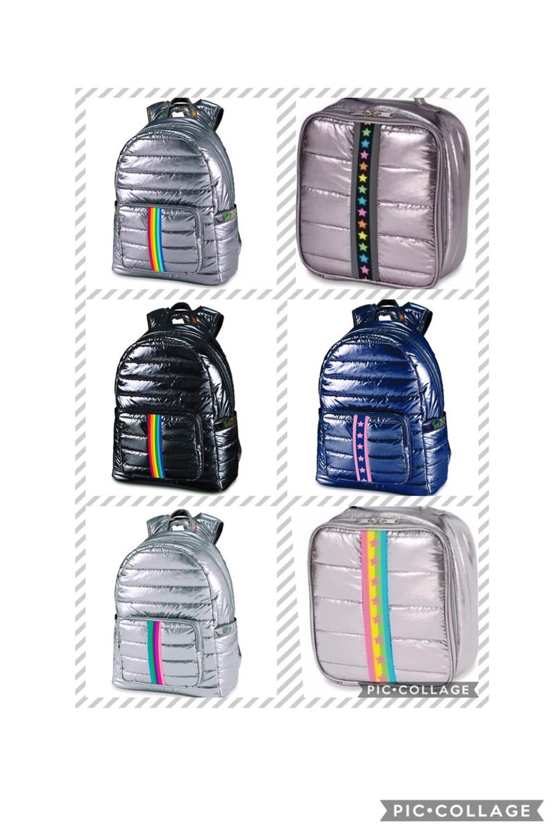 BeadShack's tweet photo. New Metallic Puffer Backpacks and Lunchboxes 💗 Also Our Huge Sale is still going on come by and check it out! Open until 5:30! https://t.co/aQneWg5Ddu