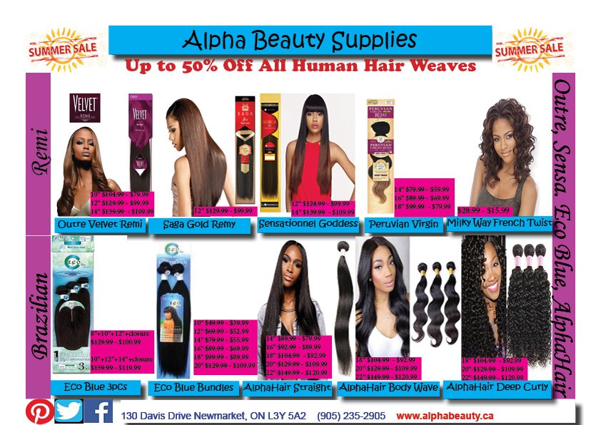 alphabeautysup1's tweet photo. ***STORE CLOSING SALE***

Alpha Beauty Supplies is Closing Physical Location. Products will be sold online Effective August 1st 2019.

All Human Hair Weaves now on sale from $8.99 https://t.co/TKBxk2PwKW