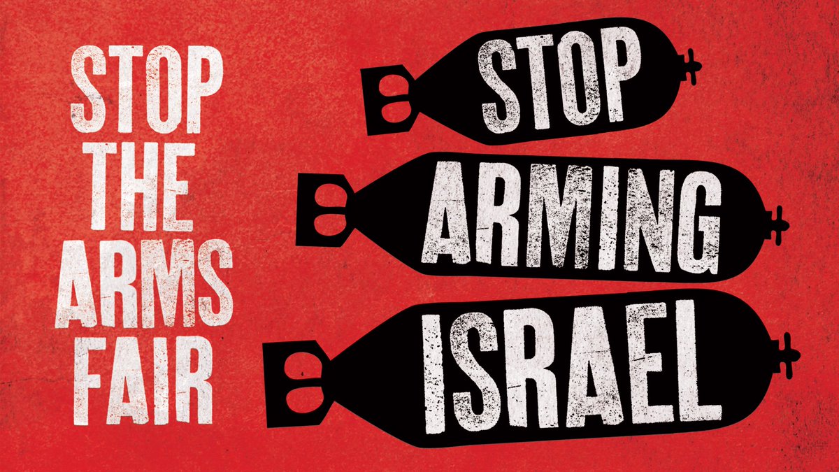 shecametostay's tweet photo. The world's largest arms fair, DSEI, returns to London, with a specially designated area for Israel to market their weapons which are "battle-tested" on Palestinians. Join me &amp; take action to #StopDSEI #StopArmingIsrael: https://t.co/B6XChLBhRM https://t.co/ojxluU9FKm