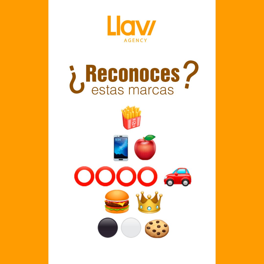 llaviagency's tweet photo. Para celebrar el Día Mundial del #Emoji 🎉 veamos si sabes cuáles son los nombres de estas 5 marcas 🙌 ¿Crees que lo lograrás? #WorldEmojiDay https://t.co/DY82LFlEa3