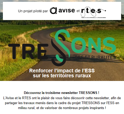 avise_org's tweet photo. [#rural] Découvrez la 3e newsletter du projet #TRESSONS @avise_org @ReseauRTES sur l'#ESS et l'innovation sociale en zone rural avec des exemples de projets et des analyses ! avec soutien du @reseaururalfr 
>> https://t.co/b1ycoA7ZBp https://t.co/urRYaRUxFr