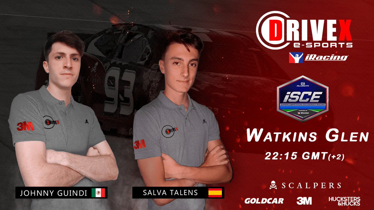 DrivexeSports's tweet photo. ▪️@iRacing // #iSCE de @MundoGT ▪️

🏁 - Fase final 1/3

🌎 - Circuito de  🇺🇲 #WatkinsGlen 

▪️PILOTOS DRIVEX eSports :

🇲🇽 J. Guindi - @johnnygh94
🇪🇸 S.Talens- @Talensaa

"Hora de dejarlo todo en la pista"

#GoDrivex #eSports #SimRacing https://t.co/5H9kZStgvU