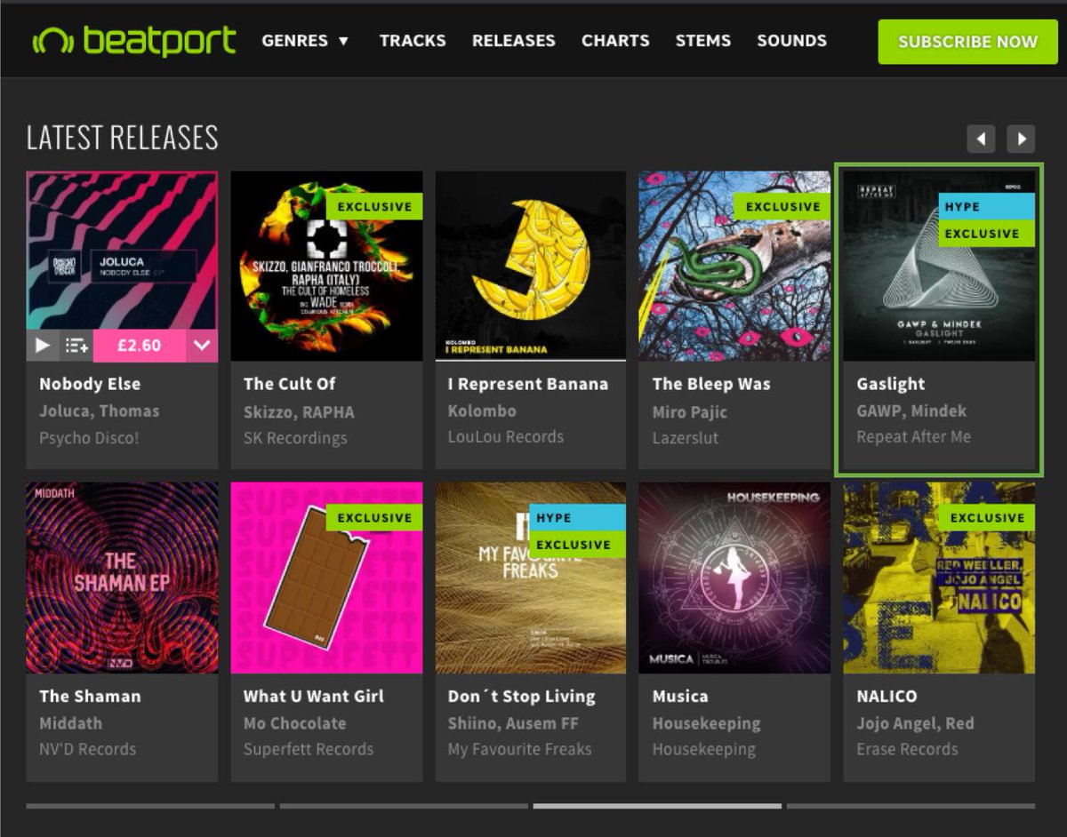 repeatldn's tweet photo. Big thanks to the Beatport crew for making @gawpmusic &amp; @mindekmusic's Gaslight EP one of their selected tech-house features! 

Not got your copy, well you can get it here https://t.co/Mip4dbC6dn https://t.co/uvLdijP6y3
