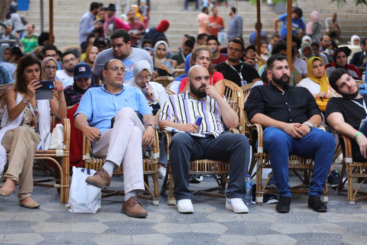 TheGrEEKCampus's tweet photo. @safister showing some support for his partner in crime, Marwan Imam @TheOnlyWarman at Social Media Summit 2019. #TheGrEEKcampus #SMDay2019 #SMDayEgypt https://t.co/RsRBu2pGpb