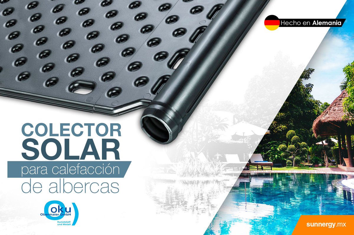 Sunnergy1's tweet photo. ¿Te dedicas a la instalación y mantenimiento de albercas?
En Sunnergy®  Energías Renovables contamos con el mejor colector solar para calefacción de albercas.
#Sunnergy #calentadorsolar #OKU #Alberca #ColectorSolar #solarenergy https://t.co/HJABHq0AVb