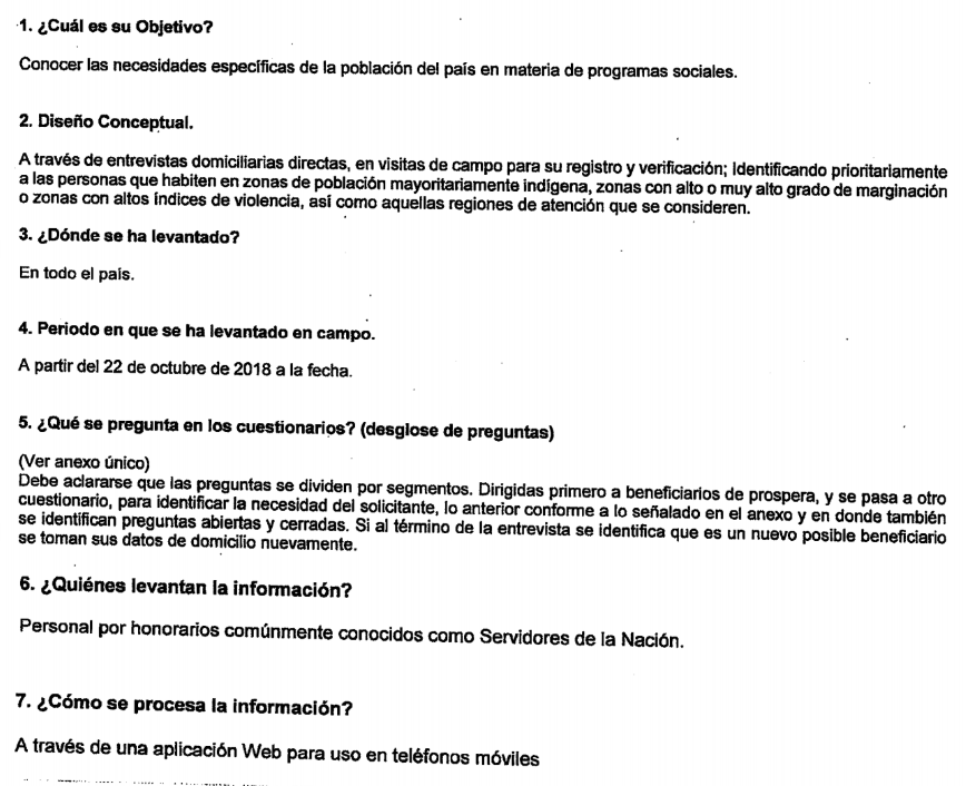 javieraparicio's tweet photo. He aquí la metodología del "Censo del Bienestar" levantado por los servidores de la nación desde hace varios meses.

Pasito al frente quien quiera defender este logro del "nuevo régimen".

Fuente: https://t.co/vHHcKOl5ce
Cuestionario: https://t.co/1KmlehvDjK https://t.co/1QJ3O1BrVl