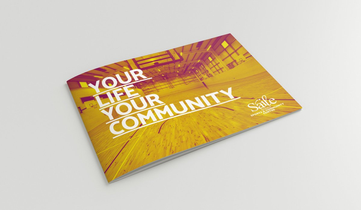 DTWdesign1's tweet photo. Sáile Sports Centre re branded and printed brochures. Bringing a strong modern and creative identity across multiple media. #cork #kinsale #print #graphicdesign #brochuredesign #sport #brandstrategy https://t.co/8allPCD0TP