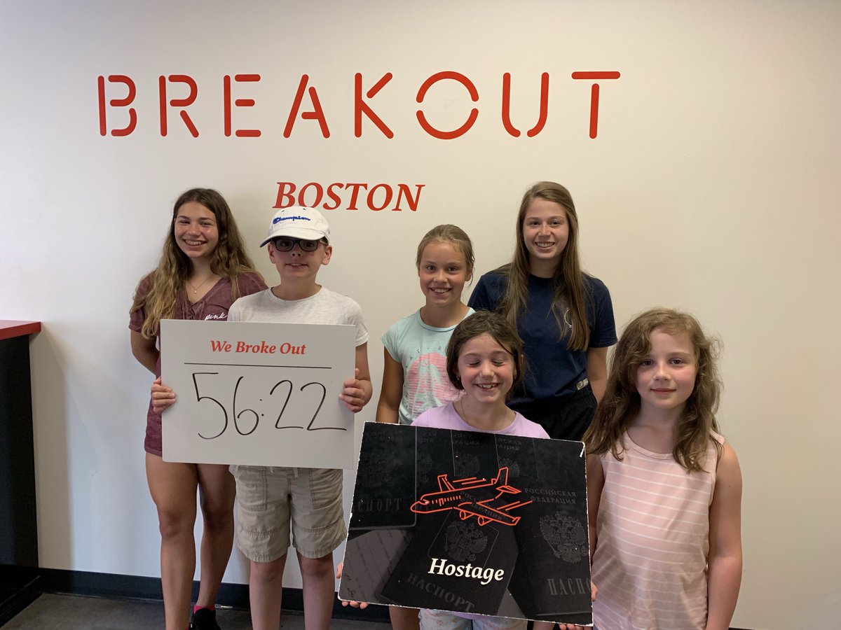 ClarkSchMA's tweet photo. Summer@Clark campers ESCAPED the heat today with a fun trip the Escape Room! 🕵️‍♂️ #summeratclark #summercamp #escaperoom #chooseyouradventure https://t.co/Z9zjVWCOMp