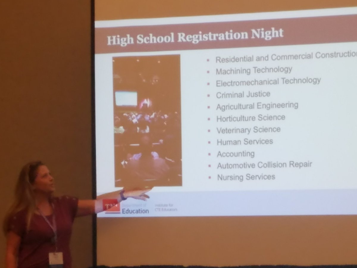 CTEHenryCo's tweet photo. New ideas for exposing middle school students and their familes to CTE programs! Great job @CanNorwood @TDCTE #westisbest https://t.co/OdeB8OVy9y