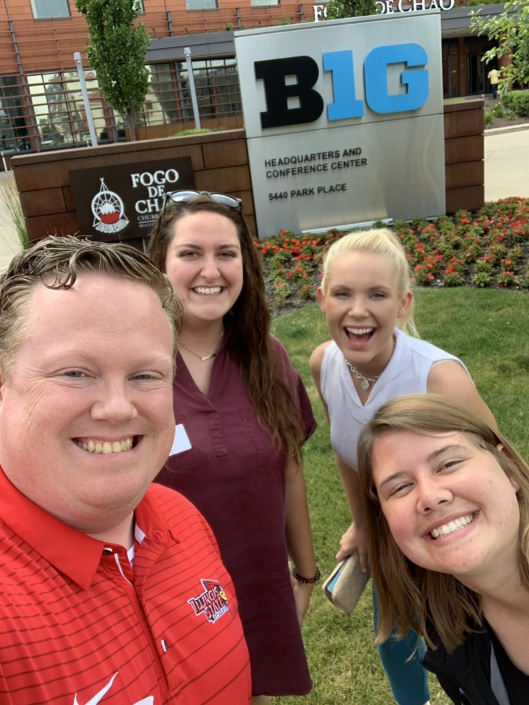 bill_salyer's tweet photo. Great day today at the NCAA Live Stats training at the Big 10 headquarters with @randiarmstrong, @imhiLAURIous, and @hild_shelby! https://t.co/GPxEYAmMEV