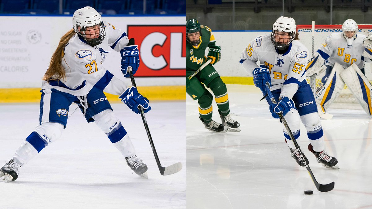 ubctbirds's tweet photo. 🏒 WHKY | @UBCWHKY will be well represented at @HockeyCanada's summer showcase as defencemen Hannah Koroll and Rylind MacKinnon have been named to the @USPORTSca all-star squad 

https://t.co/1nl8p4LASu https://t.co/zOSCEVwHlF