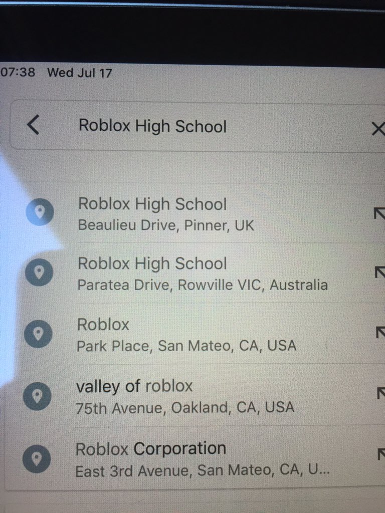 Buur On Twitter According To Google Maps Roblox High School Is