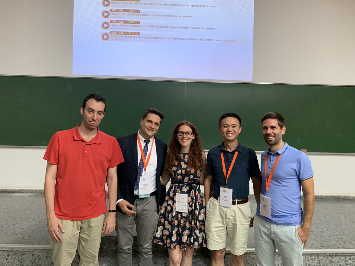 gianluigi_rozza's tweet photo. First session of the #mini on #model #reduction for #parametric #cfd #problems @ICIAM2019 #ICIAM2019 with @UHouston @UMass #UUlm #USevilla @Sissaschool on #transport #dominated problems and beyond #laminar #flows @ICIAMnews https://t.co/h9jwfCWHdD