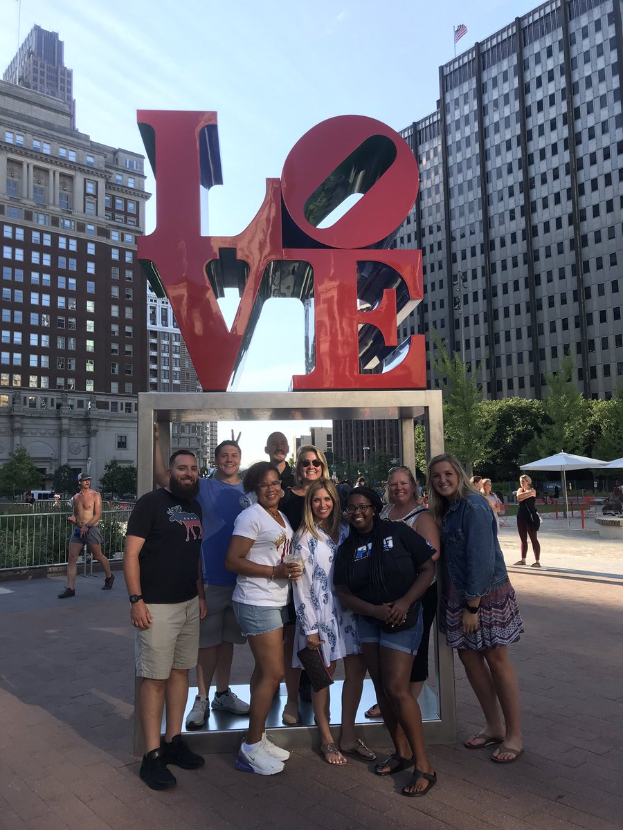 SydneySMoreland's tweet photo. SPMS had a great time at the AVID Summer Institute this week! Learned a lot about the steps to prepare our kids for the future. We even got to see some Philly sights and eat a cheesesteak or two😋 #AVIDSI19 https://t.co/x4O7yUjebm