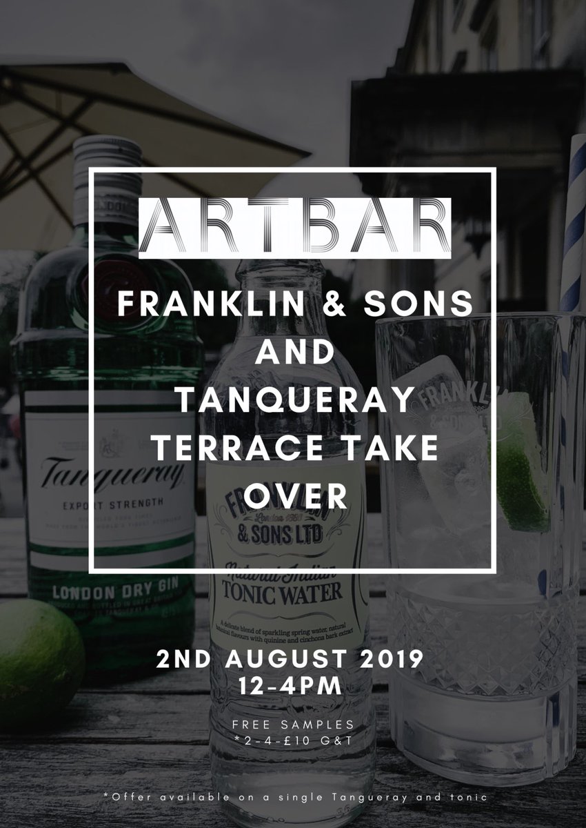 RT @abbeyhotelbath: Event alert! @FranklinandSons and #Tanqueray are coming for a terrace take over. 😎 Details below ⬇️