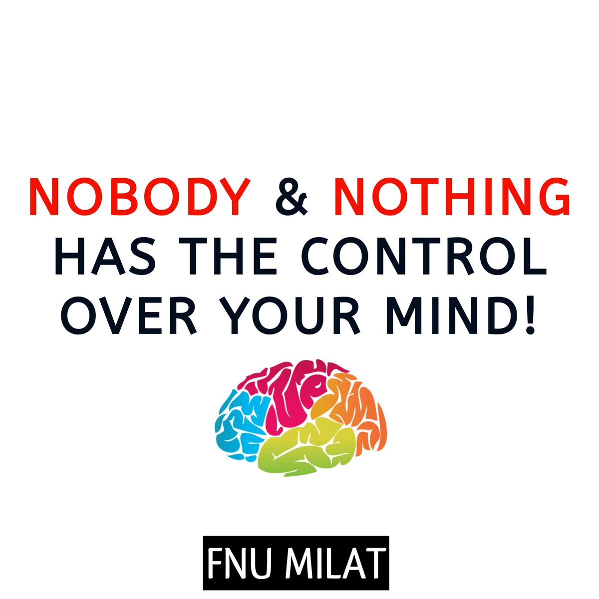 fnumilat's tweet image. Only you and only you have the power to take the control over your mind and emotions, no one and nothing else and has that power!

What do you think of it?

#WednesdayWisdom #WednesdayThoughts #controloveryourmind #Mindfulness #powerofthinking #powerofthemind