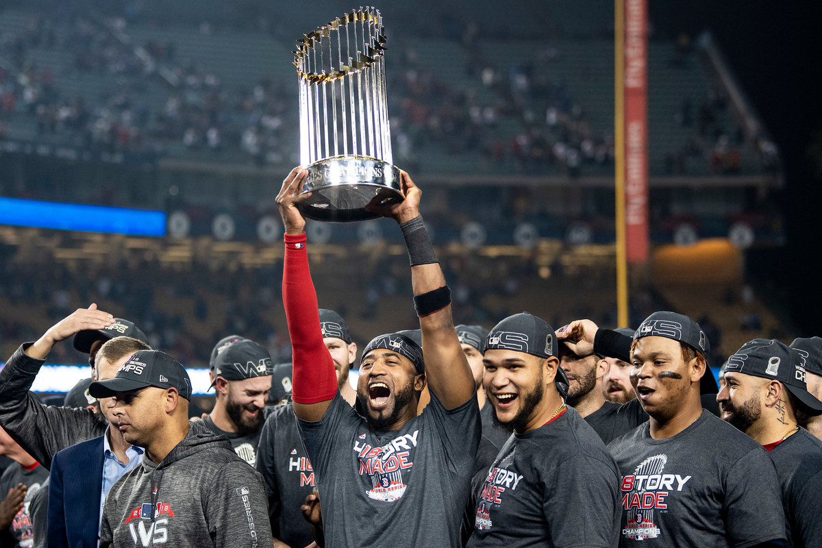 EduardoNunez's tweet photo. Thank you to Red Sox Nation and my teammates for your support over the past few years. I’m honored to share the experience of being a World Series Champion with you and to have created friendships that will last a lifetime. To the best fans in baseball, thank you! https://t.co/fWUtAz5EKe