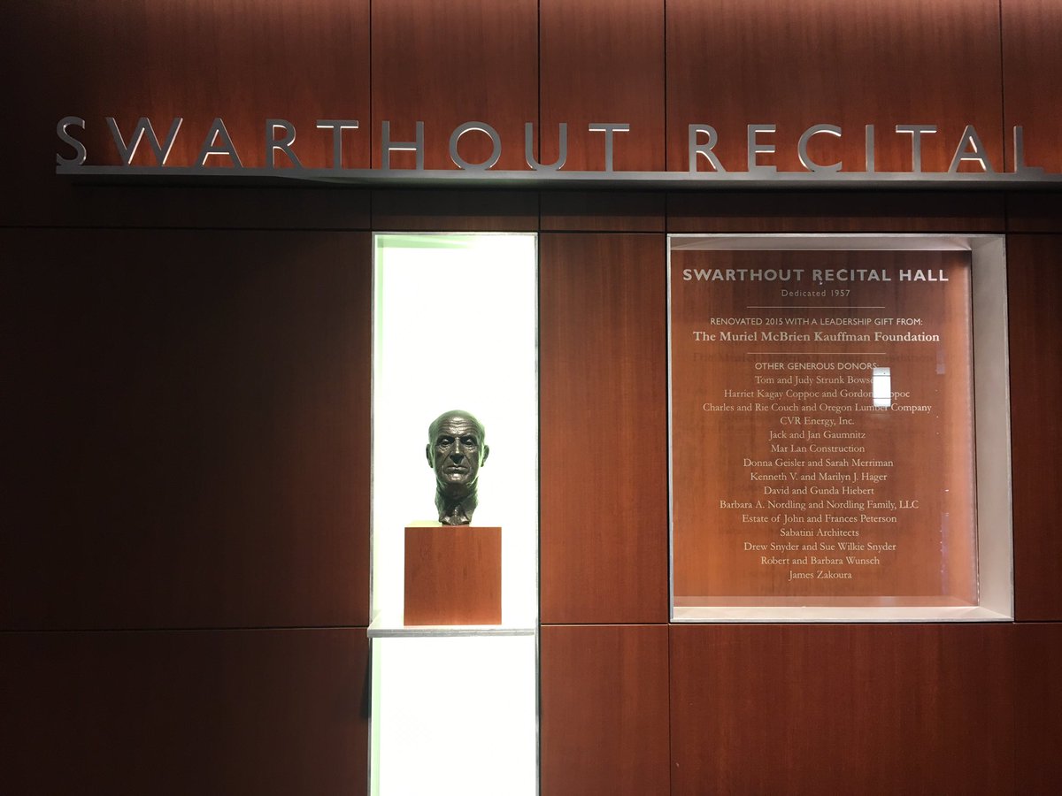 KUWellness's tweet photo. Now viewing Donald Swarthout, Dean of Fine Arts 1923 to 1950. Also in Murphy just outside of Swarthout Recital Hall - the principle academic performance space for @MusicKU since 1957. #MoveNLearn #exploreKU https://t.co/BWKSB93puk