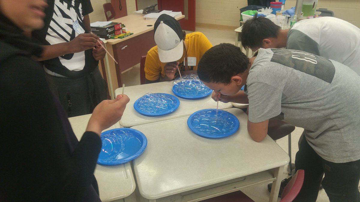 mr_plesko's tweet photo. Session 3: Good Clean Fun with @Sci_in_School Learning about surface tension, solubility, and making some bath bombs to take home at Camp Explore. @COY_Peel #exploratoryday #CampExplore #inquiry #funwithwater #goodcleanfun https://t.co/g7ob0QfVsA