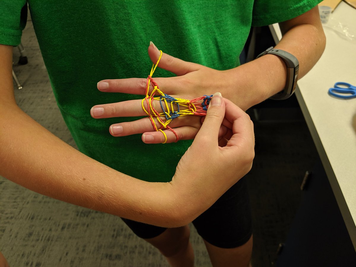 ReinenPhysics's tweet image. Weaving rubber bands to protect the egg. When camps collide! #SE2019 @SummerEnGCISD