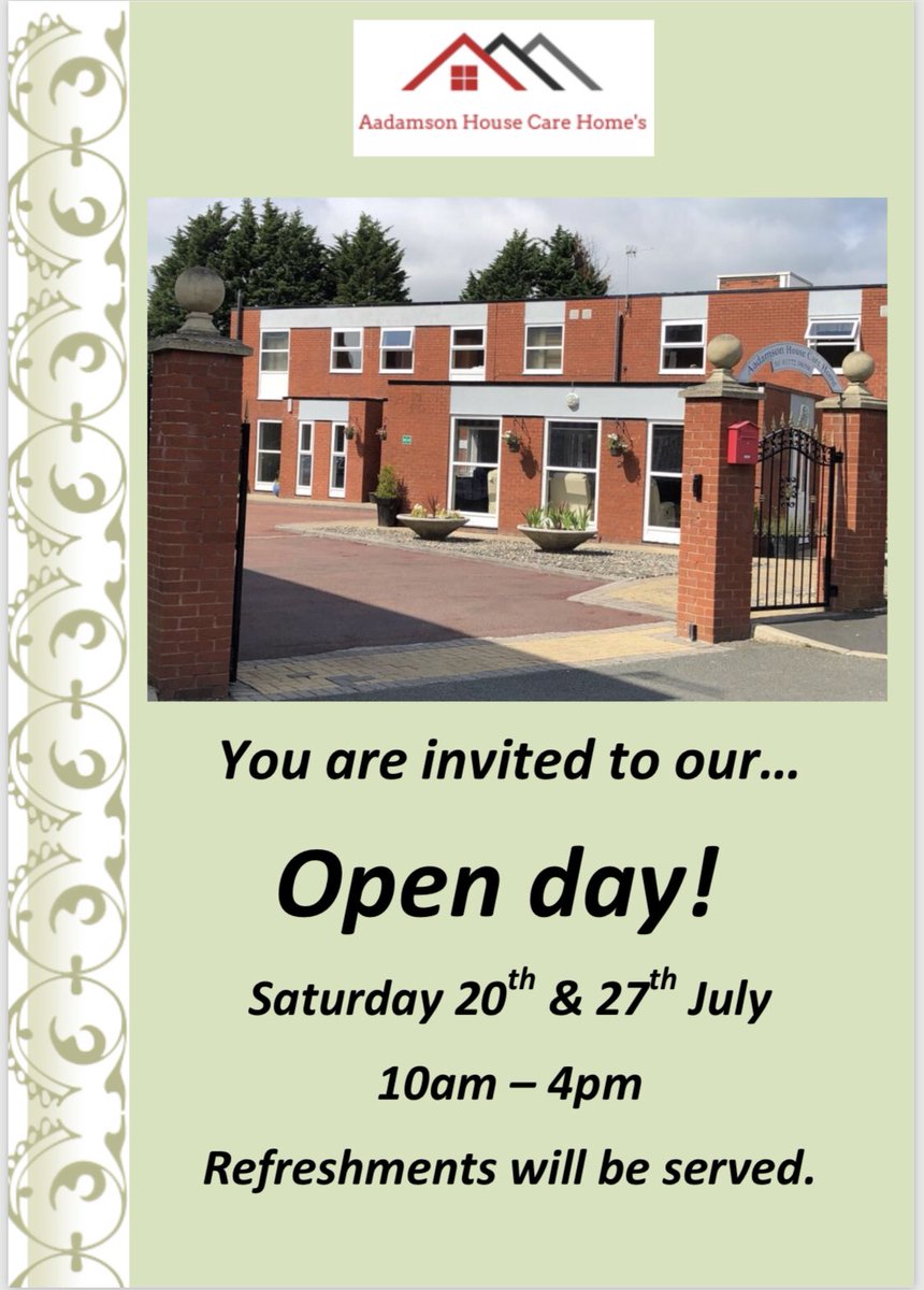 AadamsonH's tweet photo. Everyone is invited to come down &amp; view our newly refurbished residential care home! https://t.co/1Nec3WzwPF