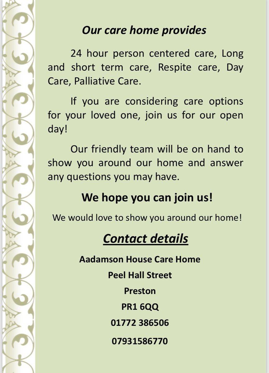 AadamsonH's tweet photo. Everyone is invited to come down &amp; view our newly refurbished residential care home! https://t.co/1Nec3WzwPF