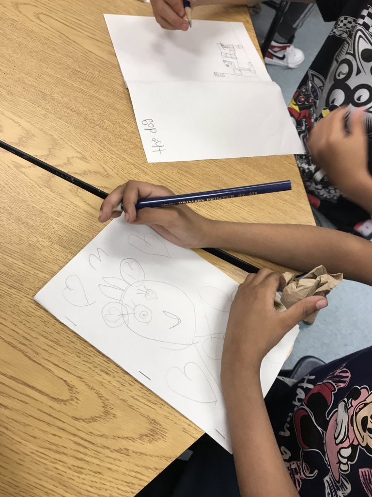 Today a few students wanted to make books, and soon everyone was making a book. We decided to run with the idea and began making books to take home to our parents! Stay tuned! <a href="/dp_slc/">DP Summer Literacy Camp</a>