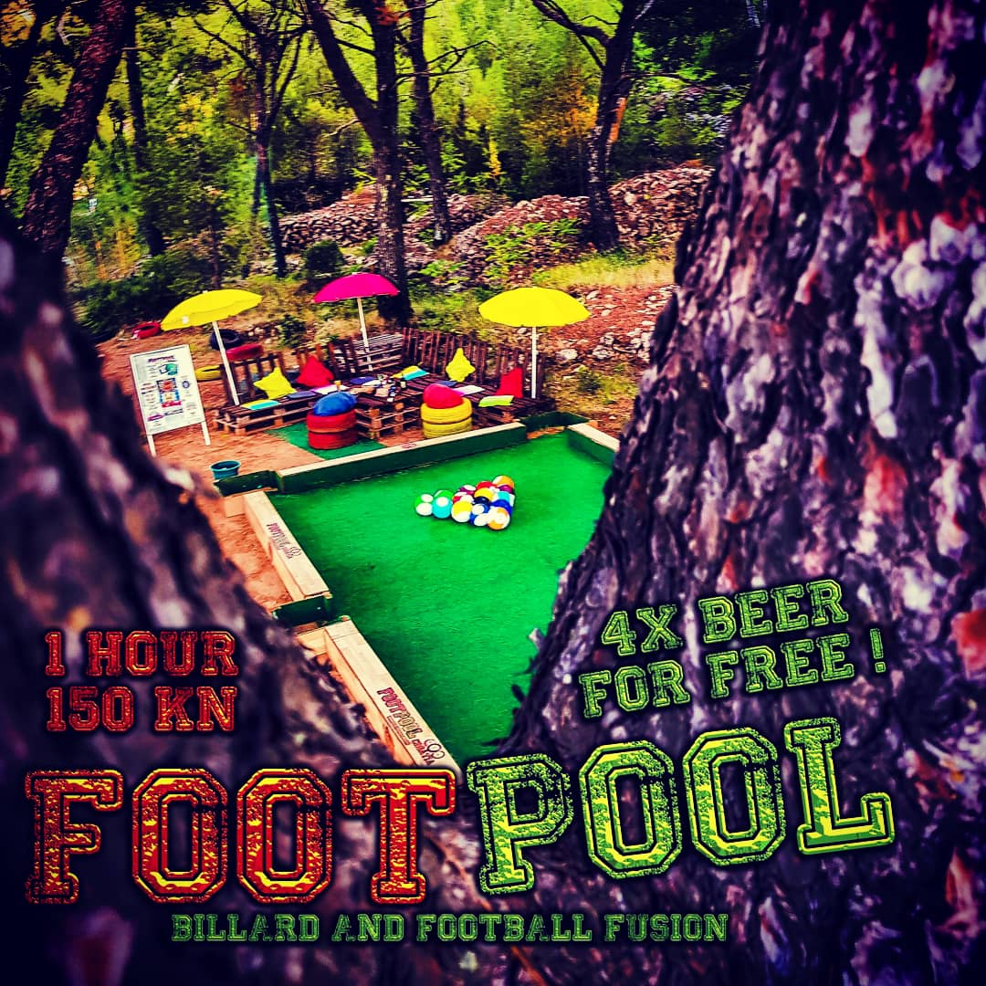 1 hour #Footpool
 and 
4x #Beer for #Free!
150 kn!
#fun game with friends and family on #hvar